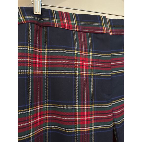 TALBOTS Hampshire Ankle Pants Blue,Red Merry Tartan Plaid Size 18W Christmas - Picture 2 of 5